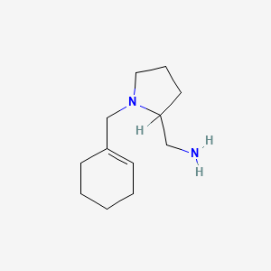 molecular formula C12H22N2 B8779762 1-(1-Cyclohexen-1-ylmethyl)pyrrolidine-2-methylamine CAS No. 72135-46-7