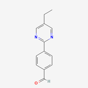 molecular formula C13H12N2O B8779814 4-(5-Ethylpyrimidin-2-yl)benzaldehyde CAS No. 545424-38-2