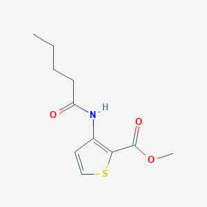 molecular formula C11H15NO3S B8780043 Methyl 3-(pentanoylamino)thiophene-2-carboxylate 