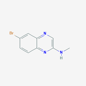 molecular formula C9H8BrN3 B8780057 6-Bromo-N-methylquinoxalin-2-amine 