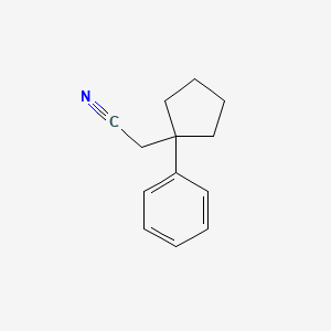 molecular formula C13H15N B8780072 (1-Phenylcyclopentyl)acetonitrile CAS No. 5407-84-1
