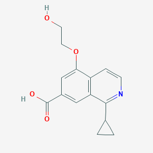 molecular formula C15H15NO4 B8780078 1-Cyclopropyl-5-(2-hydroxyethoxy)isoquinoline-7-carboxylic acid CAS No. 921760-88-5