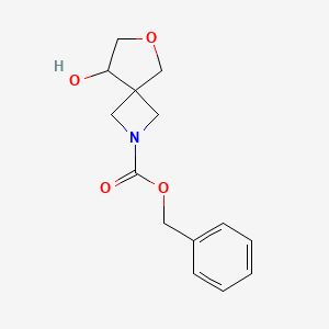 molecular formula C14H17NO4 B8780116 Benzyl 8-hydroxy-6-oxa-2-azaspiro[3.4]octane-2-carboxylate 
