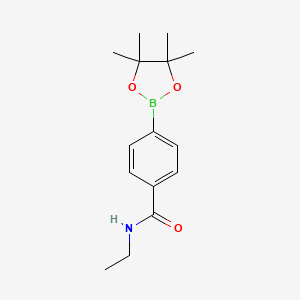 molecular formula C15H22BNO3 B8780149 N-ethyl-4-(4,4,5,5-tetramethyl-1,3,2-dioxaborolan-2-yl)benzamide 