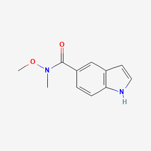 molecular formula C11H12N2O2 B8780223 N-methoxy-N-methyl-1H-indole-5-carboxamide 