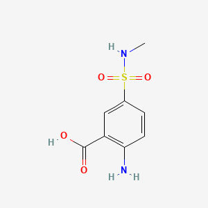 molecular formula C8H10N2O4S B8780238 Benzoic acid, 2-amino-5-[(methylamino)sulfonyl]- CAS No. 29636-27-9