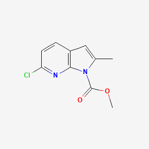 molecular formula C10H9ClN2O2 B8780259 1H-Pyrrolo[2,3-b]pyridine-1-carboxylic acid, 6-chloro-2-methyl-, methyl ester 
