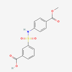 molecular formula C15H13NO6S B8780296 3-{[4-(Methoxycarbonyl)phenyl]sulfamoyl}benzoic acid 
