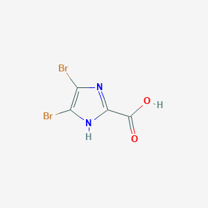 molecular formula C4H2Br2N2O2 B8780302 4,5-dibromo-1H-imidazole-2-carboxylic acid 