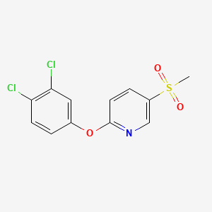 B8780310 Pyridine, 2-(3,4-dichlorophenoxy)-5-(methylsulfonyl)- CAS No. 99902-97-3