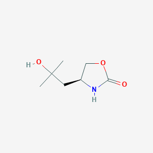 molecular formula C7H13NO3 B8780367 (S)-4-(2-Hydroxy-2-methylpropyl)oxazolidin-2-one 