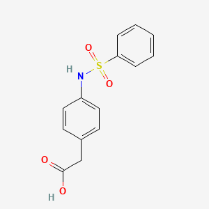 molecular formula C14H13NO4S B8780467 4-Benzenesulfonylaminophenylacetic acid 