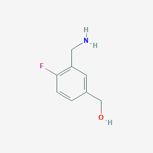 molecular formula C8H10FNO B8780489 [3-(Aminomethyl)-4-fluorophenyl]methanol CAS No. 771573-09-2