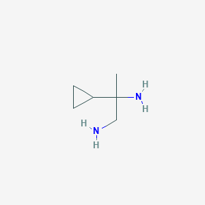 molecular formula C6H14N2 B8780497 2-Cyclopropylpropane-1,2-diamine 