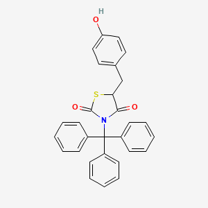 molecular formula C29H23NO3S B8780499 5-(4-Hydroxybenzyl)-3-triphenylmethylthiazolidine-2,4-dione 