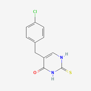 molecular formula C11H9ClN2OS B8780507 5-(4-Chlorobenzyl)-2-thiouracil CAS No. 63204-27-3