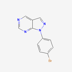 molecular formula C11H7BrN4 B8780509 1-(4-Bromophenyl)-1H-pyrazolo[3,4-D]pyrimidine 