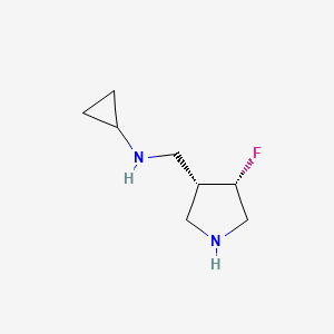 molecular formula C8H15FN2 B8780520 N-(((3R,4S)-4-Fluoropyrrolidin-3-yl)methyl)cyclopropanamine 
