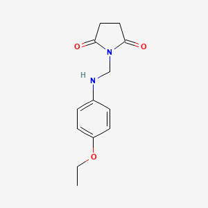 molecular formula C13H16N2O3 B8780645 Succinimide, N-(p-phenetidinomethyl)- CAS No. 38359-10-3