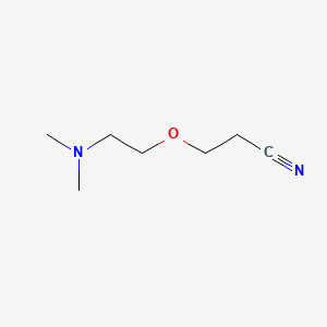 molecular formula C7H14N2O B8780664 Propanenitrile, 3-[2-(dimethylamino)ethoxy]- CAS No. 22397-29-1