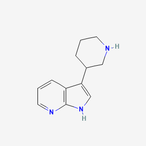 molecular formula C12H15N3 B8780705 3-{1H-pyrrolo[2,3-b]pyridin-3-yl}piperidine 