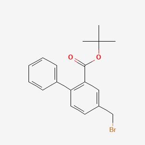 molecular formula C18H19BrO2 B8780782 t-Butyl 4-(bromomethyl)-biphenyl-2-carboxylate 