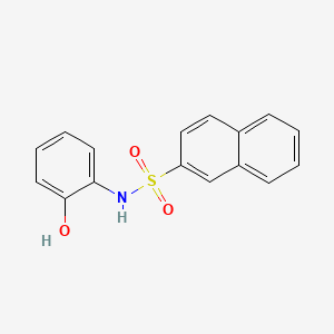 molecular formula C16H13NO3S B8780834 N-(2-hydroxyphenyl)-2-naphthalenesulfonamide 