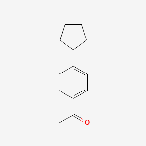 molecular formula C13H16O B8780852 4'-Cyclopentylacetophenone 