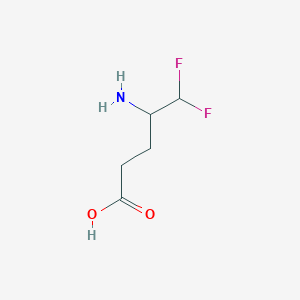 molecular formula C5H9F2NO2 B8780866 4-Amino-5,5-difluoropentanoic acid 