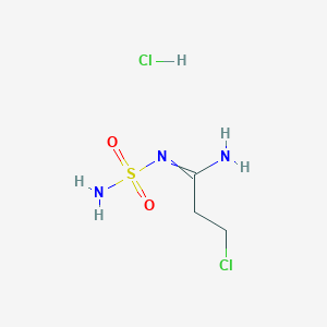 molecular formula C3H9Cl2N3O2S B8780872 N-Sulphamyl-3-chloropropionamidine hydrochloride 