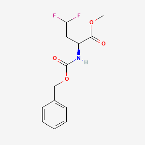 molecular formula C13H15F2NO4 B8780984 (S)-2-Benzyloxycarbonylamino-4,4-difluoro-butyric acid methyl ester 