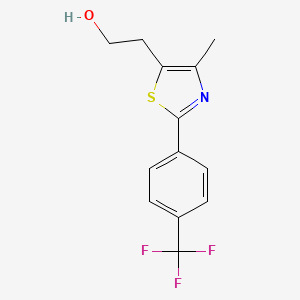 molecular formula C13H12F3NOS B8781074 2-[4-Methyl-2-[4-(trifluoromethyl)phenyl]-5-thiazolyl]ethanol CAS No. 317319-02-1