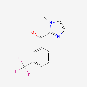 molecular formula C12H9F3N2O B8781123 (1-methyl-1H-imidazol-2-yl)[3-(trifluoromethyl)phenyl]methanone 