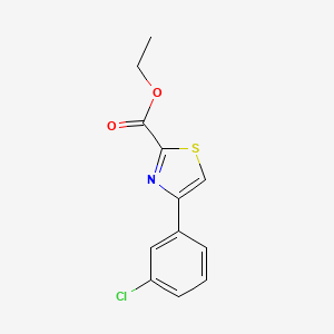 molecular formula C12H10ClNO2S B8781140 Ethyl 4-(3-chlorophenyl)-1,3-thiazole-2-carboxylate 