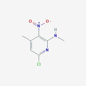 molecular formula C7H8ClN3O2 B8781175 6-Chloro-N,4-dimethyl-3-nitropyridin-2-amine 