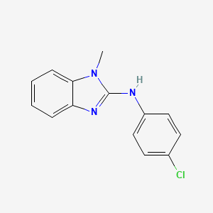 molecular formula C14H12ClN3 B8781207 N-(4-chlorophenyl)-1-methyl-1H-benzimidazol-2-amine 