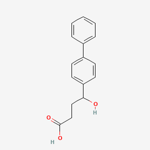 molecular formula C16H16O3 B8781224 gamma-Hydroxy-(1,1'-biphenyl)-4-butanoic acid CAS No. 39241-36-6