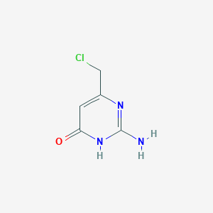 molecular formula C5H6ClN3O B8781260 2-Amino-6-(chloromethyl)pyrimidin-4(1H)-one CAS No. 92311-33-6