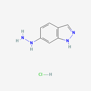 molecular formula C7H9ClN4 B8781312 6-Hydrazinyl-1H-indazole hydrochloride 