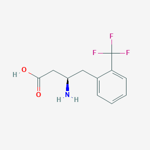 molecular formula C11H12F3NO2 B8781320 (R)-3-amino-4-(2-trifluoromethylphenyl)butanoic acid 