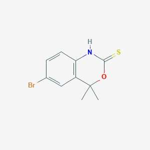 molecular formula C10H10BrNOS B8781344 6-Bromo-4,4-dimethyl-1H-benzo[D][1,3]oxazine-2(4H)-thione CAS No. 304853-34-7