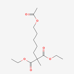 molecular formula C15H26O6 B8781377 Diethyl 2-(5-acetoxypentyl)-2-methylmalonate CAS No. 54131-72-5