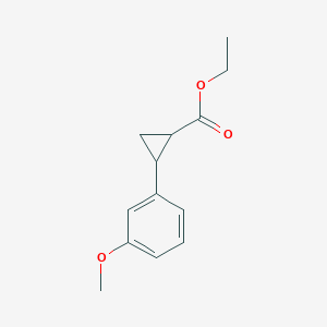molecular formula C13H16O3 B8781428 Ethyl 2-(3-methoxyphenyl)cyclopropanecarboxylate CAS No. 900254-26-4