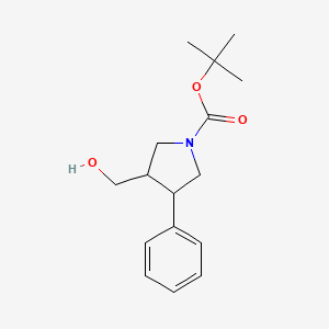 molecular formula C16H23NO3 B8781458 Tert-butyl 3-(hydroxymethyl)-4-phenylpyrrolidine-1-carboxylate 