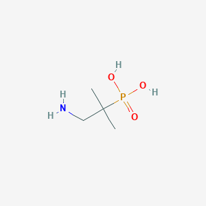 molecular formula C4H12NO3P B8781700 (1-Amino-2-methylpropan-2-yl)phosphonic acid CAS No. 59590-68-0