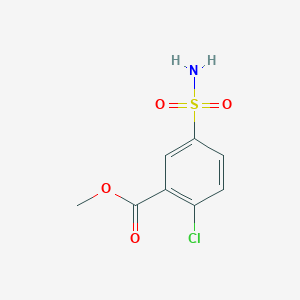 molecular formula C8H8ClNO4S B8781714 Methyl 2-chloro-5-sulfamoylbenzoate CAS No. 61508-36-9