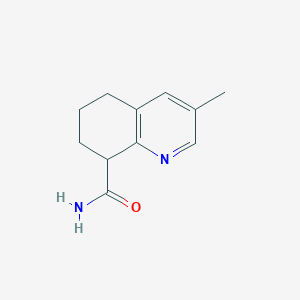 molecular formula C11H14N2O B8781734 3-Methyl-5,6,7,8-tetrahydroquinoline-8-carboxamide CAS No. 53400-65-0
