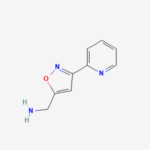 1-(3-Pyridin-2-ylisoxazol-5-yl)methanamine