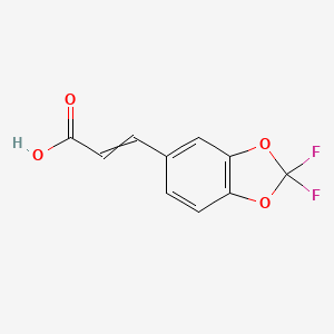molecular formula C10H6F2O4 B8781781 3-(2,2-Difluoro-benzo[1,3]dioxol-5-yl)-acrylic acid 