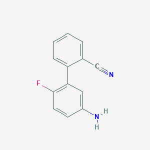 molecular formula C13H9FN2 B8781826 5'-Amino-2'-fluorobiphenyl-2-carbonitrile CAS No. 425378-70-7
